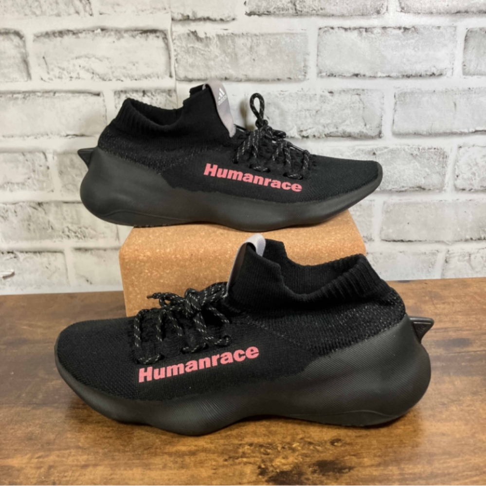 Adidas Humanrace Sichona Black Pink GX3032 Mens Sneakers Pharrell Men's 9.5